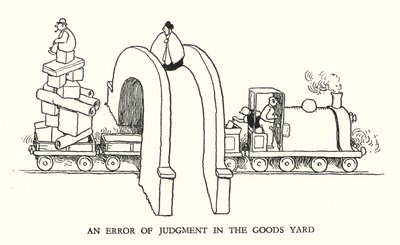 رسم توضيحي للسكك الحديدية Ribaldry بواسطة W Heath Robinson (litho) بواسطة وليام هيث روبنسون