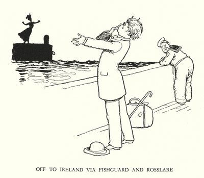 رسم توضيحي للسكك الحديدية Ribaldry بواسطة W Heath Robinson (litho) بواسطة وليام هيث روبنسون