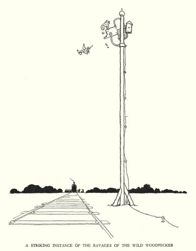 رسم توضيحي للسكك الحديدية Ribaldry بواسطة W Heath Robinson (litho) بواسطة وليام هيث روبنسون