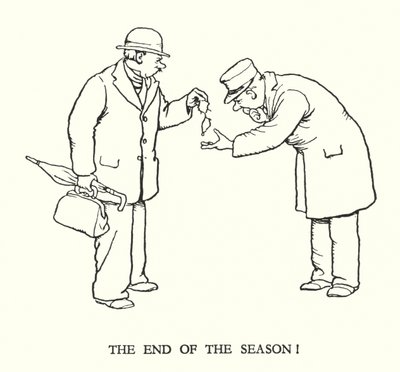 رسم توضيحي للسكك الحديدية Ribaldry بواسطة W Heath Robinson (litho) بواسطة وليام هيث روبنسون