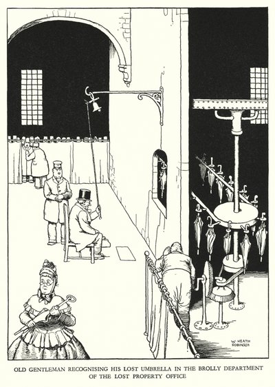 رسم توضيحي للسكك الحديدية Ribaldry بواسطة W Heath Robinson (litho) بواسطة وليام هيث روبنسون