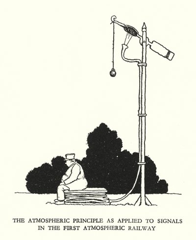 رسم توضيحي للسكك الحديدية Ribaldry بواسطة W Heath Robinson (litho) بواسطة وليام هيث روبنسون