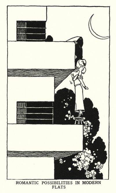 الاحتمالات الرومانسية في الشقق الحديثة (الليثو) بواسطة William Heath Robinson