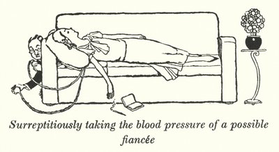 Surreptitiously taking the blood pressure of a possible fiancee (litho) بواسطة وليام هيث روبنسون