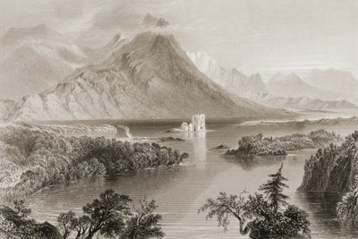 Ballynahinch ، كونيمارا ، مقاطعة غالواي ، أيرلندا ، من "مشهد وآثار أيرلندا" بقلم جورج فيرت ، 1860 بواسطة وليام هنري بارتليت