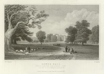 Bower Hall ، Steeple Bumpstead ، بالقرب من Haverhill ، Essex ، مقعد Elly Anderson Stephens ، Esquire بواسطة وليام هنري بارتليت