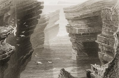 كوف في مال باي ، مقاطعة كلير ، أيرلندا ، من "مشهد وآثار أيرلندا" لجورج فيرت ، 1860 بواسطة وليام هنري بارتليت