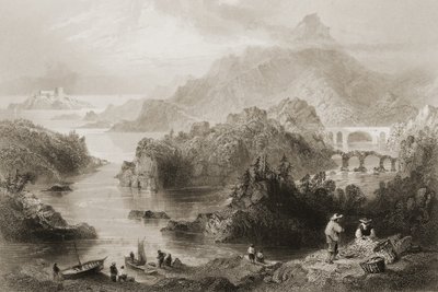 جسر كرومويل ، جلينجاريف ، مقاطعة كورك ، من "مشهد وآثار أيرلندا" لجورج فيرت ، 1860 بواسطة وليام هنري بارتليت