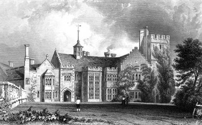 Horeham Hall ، بالقرب من Thaxted ، Essex ، محفور بواسطة John Carr Armytage ، 1831 بواسطة وليام هنري بارتليت