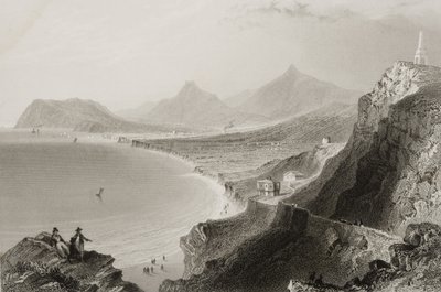 خليج كيليني ، مقاطعة دبلن ، أيرلندا ، من "مشهد وآثار أيرلندا" لجورج فيرتو ، ستينيات القرن التاسع عشر بواسطة وليام هنري بارتليت