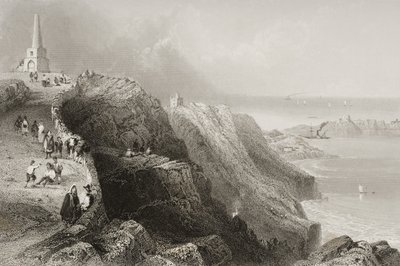 Killiney Hill ، مقاطعة دبلن ، أيرلندا ، من "مشهد وآثار أيرلندا" بقلم جورج Virtue ، 1860s بواسطة وليام هنري بارتليت