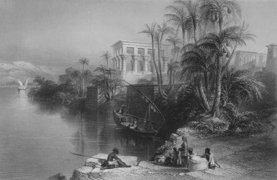 مشهد على نهر النيل في Philoe ، فوق Syene (نقش) بواسطة وليام هنري بارتليت