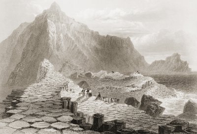 جسر العملاق ، مقاطعة أنتريم ، أيرلندا ، من "مشهد وآثار أيرلندا" بقلم جورج فيرت ، 1860 بواسطة وليام هنري بارتليت