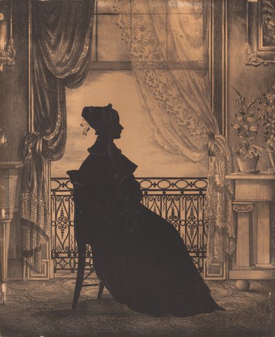 صورة لامرأة أمام نافذة ، قبل عام 1860. بواسطة وليام هنري براون