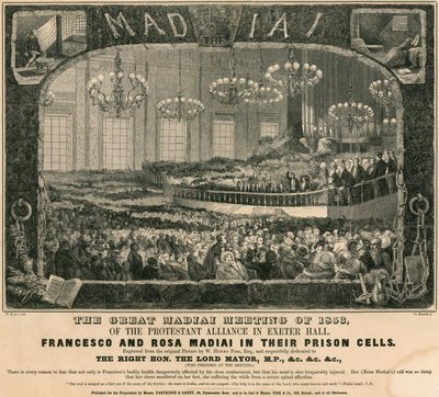 اجتماع مادي العظيم لعام 1853 للتحالف البروتستانتي في إكستر هول ، لندن بواسطة وليام هنري فيسك
