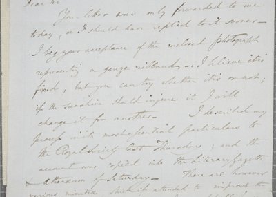 رسالة موقعة من ويليام هنري فوكس تالبوت إلى جيمس ديفيد فوربس ، 1839 بواسطة وليام هنري فوكس تالبوت