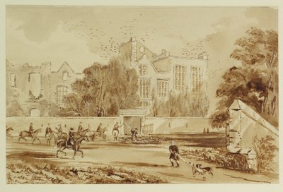 Hardwick Old Hall (watercolor on paper) بواسطة وليام هنري هنت