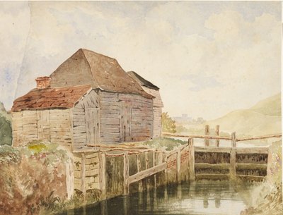 Old Mill and Lock Gates (سانت كاترين) ، c.1820-40 بواسطة وليام هنري هنت