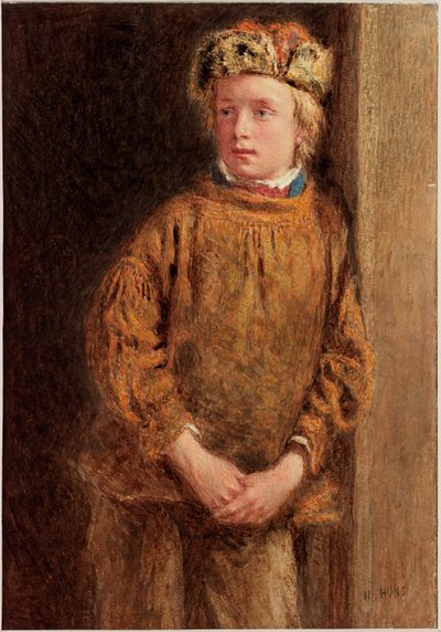 The Fisherboy (bc und wc on wove paper) بواسطة وليام هنري هنت