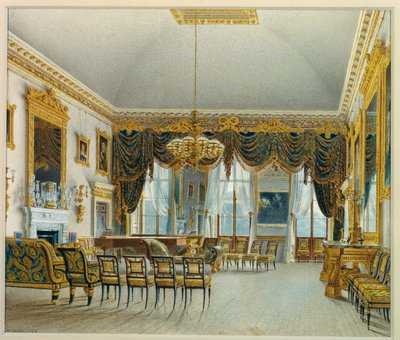 The Saloon, Devonshire House (watercolor on paper) بواسطة وليام هنري هنت