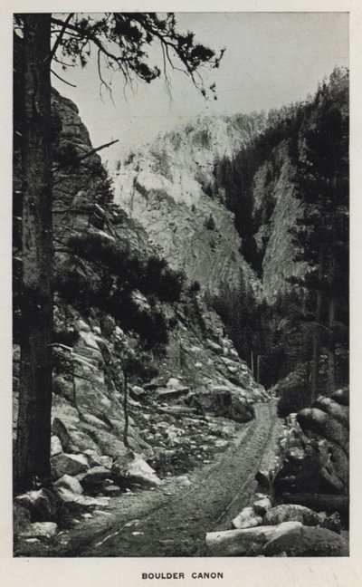 Canyons of Colorado: Boulder Canon (b/w photo) بواسطة وليام هنري جاكسون
