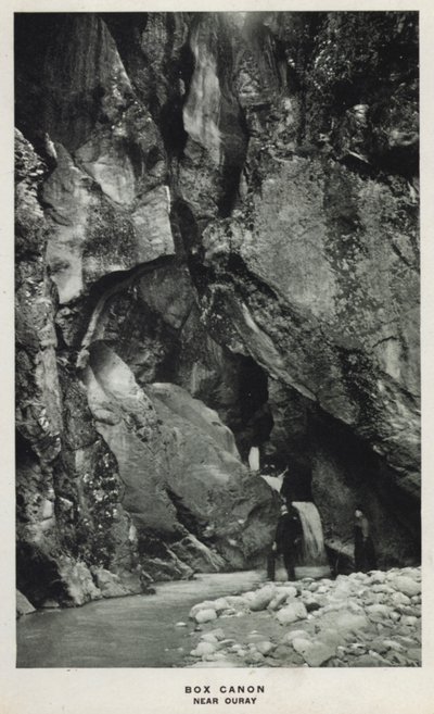 Canyons of Colorado: Box Canon, Near Ouray (b/w photo) بواسطة وليام هنري جاكسون