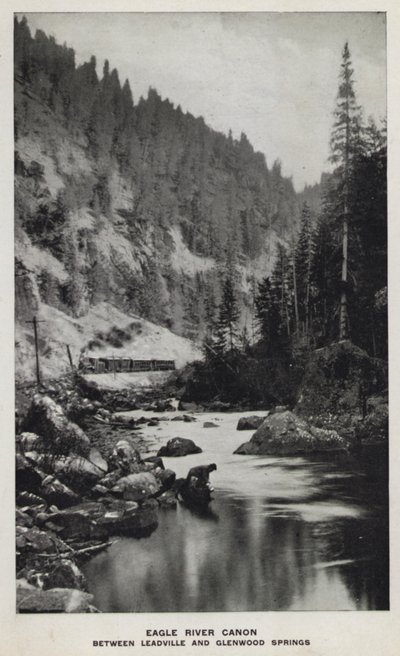 Canyons of Colorado: Eagle River Canon, Between Leadville and Glenwood Springs (b/w photo) بواسطة وليام هنري جاكسون