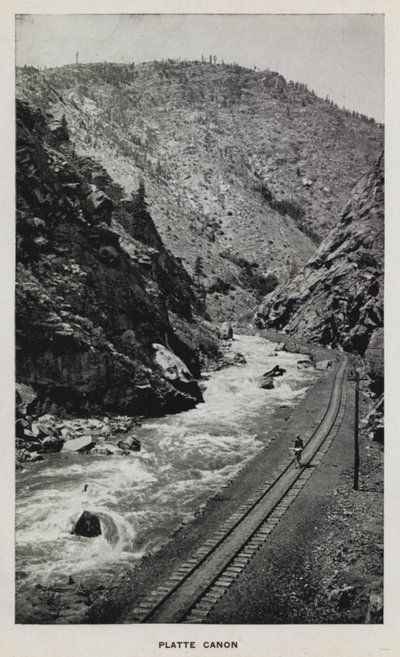 Canyons of Colorado: Platte Canon (b/w photo) بواسطة وليام هنري جاكسون