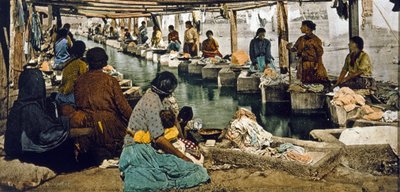 يغسل اليوم في مكسيكو سيتي ، حانة. ديترويت ، 1880-1900 (chromolitho) بواسطة وليام هنري جاكسون