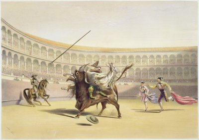 The Bull Tossing the Picador and Horse ، 1865 بواسطة وليام هنري ليك برايس