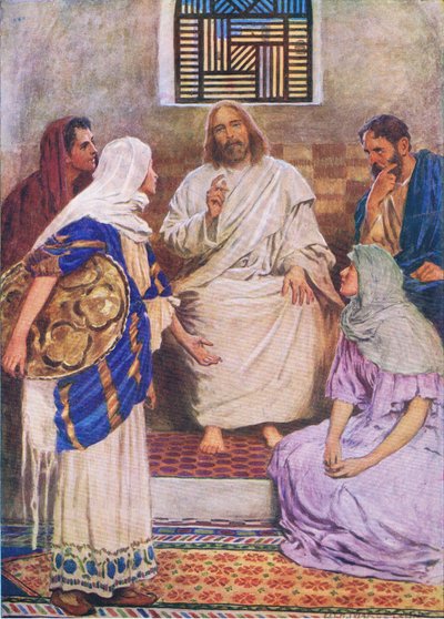 الشقيقتان ، من كتاب مصور الكتاب المقدس الذي نشره توماس نيلسون ، ج 1950 بواسطة وليام هنري مارجيسون