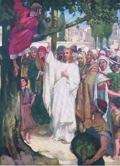 زكا ، من كتاب مصور الكتاب المقدس الذي نشره توماس نيلسون ، ج 1950 بواسطة وليام هنري مارجيسون