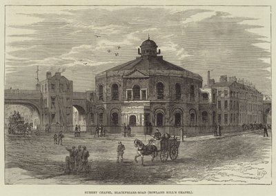Surrey Chapel، Blackfriars-Road، Rowland Hill&39;s Chapel بواسطة وليام هنري بايك