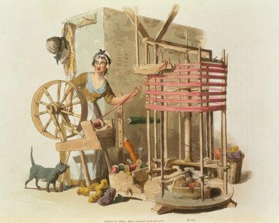 إمرأة صوف Skeiner ، محفورة من قبل الفنان ، 1808 (أكواتينت) بواسطة وليام هنري باين