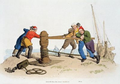 صيادون في كابستان ، من "زي بريطانيا العظمى" ، نشره ويليام ميللر ، 1805 بواسطة وليام هنري باين