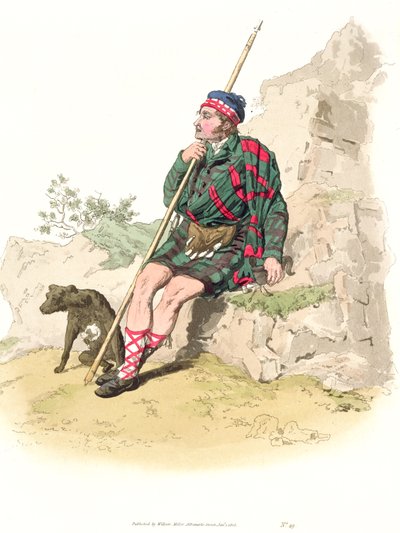 Highland Shepherd ، من "أزياء لبريطانيا العظمى" نشره ويليام ميللر ، 1805 بواسطة وليام هنري باين