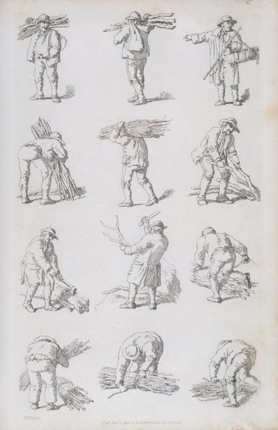 رسم توضيحي من "نقوش الأشكال الريفية: لتزيين المناظر الطبيعية" ، 1815 بواسطة وليام هنري باين