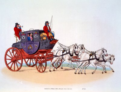 Stagecoach ، The Worcester and the London Royal Mail ، 1808 بواسطة وليام هنري باين