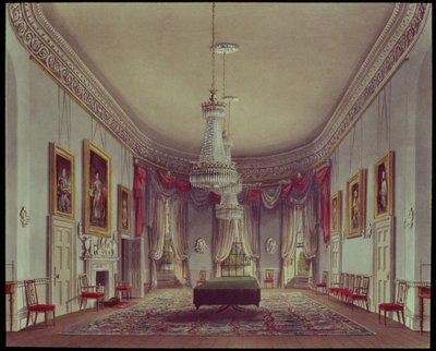 غرفة الطعام ، Frogmore من Pyne&39;s Royal Residences ، 1818 بواسطة وليام هنري باين