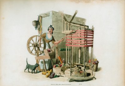 The Worsted Winder ، 1805 بواسطة وليام هنري باين