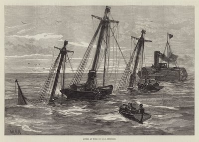 الغواصين في العمل على HMS Eurydice بواسطة وليام هيشام أوفرند
