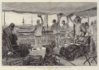 وداعًا لأفريقيا وستانلي وضباطه يغادرون مومباسا في سفينة بخارية كاتوريا بواسطة William Heysham Overend