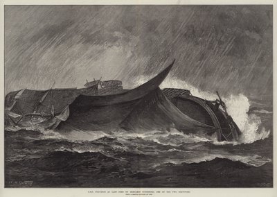 HMS Eurydice كما شوهد آخر مرة بنيامين Cuddiford ، أحد الناجين اثنين بواسطة William Heysham Overend