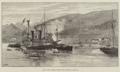 يتم سحب HMS Howe إلى ميناء Ferrol بواسطة William Heysham Overend