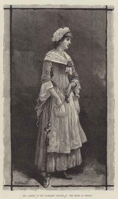 السيدة لانغتري ، في مسرح هايماركت ، في She Stoops to Conquer بواسطة وليام هيشام أوفرند