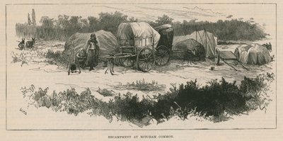 اسكتشات حياة الغجري. مخيم في ميتشام كومون بواسطة William Heysham Overend