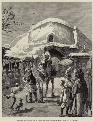 الحرب الأفغانية ، القبة المركزية أو شار سو ، حيث تلتقي أربعة شوارع رئيسية في مدينة قندهار بواسطة وليام هيشام أوفرند