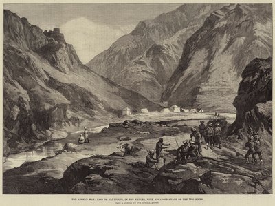 الحرب الأفغانية ، ممر علي المسجد ، في خيبر ، مع الحرس المتقدم للسيخ الرابع عشر بواسطة وليام هيشام أوفرند
