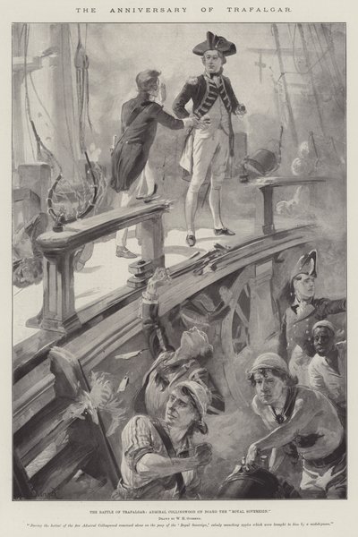 ذكرى ترافالغار ، معركة ترافالغار ، الأدميرال كولينجوود على متن السيادة الملكية بواسطة William Heysham Overend