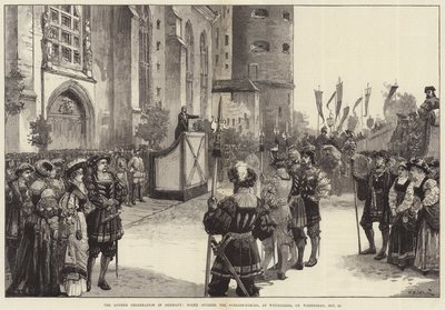الاحتفال اللوثري في ألمانيا ، مشهد خارج Schloss-Kirche ، في Wittenberg ، يوم الأربعاء ، 31 أكتوبر بواسطة William Heysham Overend